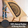 Dropshipping Half round Black Border Coco Doormat Heavy Duty Doormat Rubber-Backed Natural Coir Doormat