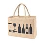 Durable Handle Jute-Bags- Home Jute Market Tote Bag with Rainbow Print