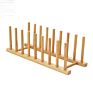 Eco-Friendly Kitchen Bamboo Dish Drying Rack with 8 Slots Plate