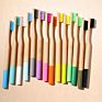 Eco Friendly Bamboo Charcoal Wave Bristles Wooden Bamboo Toothbrush