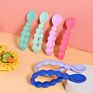Eco Friendly Training Feeding Food Grade Silicone Spoon with Ring Handle