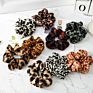 Elastic Satin Animal Printing Women Hair Band Ropes Chic Leopard Pattern Hair Scrunchies Accessories