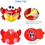 Electric Bubble Crab Machine with Music Baby Bath Bubble Toy Bubble Blower