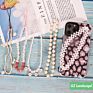 Elegant Pearl Smartphone Lanyard Universal Bead Charm Wrist Chains Mobile Phone Strap