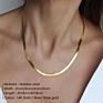 Emanco 2Mm 3Mm 4Mm 5Mm Snake Chain Stainless Steel Gold Silver Herringbone Necklace for Men or Women