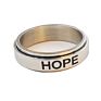 Emotional Hope Women Jewelry Modern Revolving Men Circlet Logo Excellent Stainless Steel Ring B9