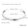 Engraved Inspire Letter Motivational Mantra Bracelet Stainless Steel Inspirational Cuff Bangles for Women Jewelry