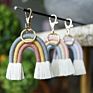 Etsy Handmade Mamcrame Bag Charms Boho Rainbow Macrame Keychain