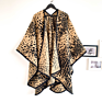 European and American Autumn and Leopard Pattern Shawl Poncho Direct Other Scarves