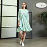 European and American Ruha Knitted Sweet Korean Dress Long Sleeve Floral Dress Lolita Casual Dress