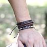 European Retro Jewelry Leather Men's Bracelet Diy Multi Layer Braid Set Bracelet
