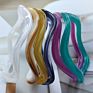 European Statement Women's Stretch Bracelet Personality Halo-Dyed Big Wave Acrylic Resin Bangle Bracelets for Women
