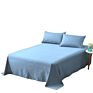 European Style Solid Color 100% Wash Cotton Flat Bed Sheets