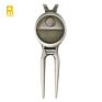 Express Golf Clip Forks Metal Antique Nickel Divot Tool Pitch Repair Tool