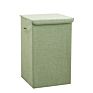 Fabric Collapsible Foldable Rectangular Tall and Thin Storage Laundry Basket with Lids