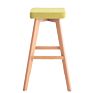 Fabric Dining Chair Wood Legs Stool Comfortable Fabric Stool Bar Stool