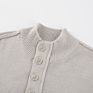 Fall Half Button Knit Cashmere Luxury Wool Cardigan Men's Sweater