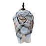 Fall Thick Tartan Scarf Oversized Blanket Soft Warm Shawl Classic Plaid for Women