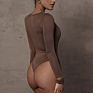 Fall Woman Clothing V Neckline Women Bodysuit Long Sleeve Bodysuit for Women