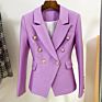 Fancy Purple Formal Office Designers Stylish High Street Ladies Button Women's Suit Coats