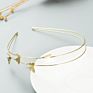 Fashionable Metal Butterfly Hair Accessories Elegant Double Gold Plated Butterfly Headband for Woman
