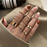 Fashionable Set Rings for Lady 9Pcs per Set Gold and Silver Plated Metal Rings Finger Rings