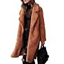 Faux Fur Teddy Coat Women Soft Lambswool Fur Long Jacket Plush Overcoat Casual Outerwear