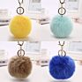 Faux Rabbit Fur Ball Pom Pom Keychain Key Chain