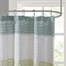 Faux Silk Pieced Striped Modern Microfiber Bath Curtain Mildew Resistant Unusual Shower Curtains for Bathroom