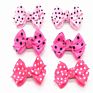 Favor Ribbon Dots Pattern Grosgrain Hair Bows with Clips for Girls Beauty Decoration