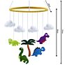 Felt Baby Dino Mobile Dinosaur Theme Crib Mobile Stegosaurus Brachiosaurus Triceratops Mobile Dinosaur Mobile Jungle