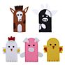 Felt Finger Puppets Handmade Chicken Children Farm Toy Kids 5Pieces