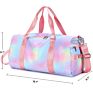 Female Shoulder Hologram Bags Pretty Design Neon Women Pink Duffle Gym Bag with Shoes Compartment