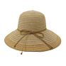 Female Uv Protection Beach Lady's Bucket Hat Big Wide Brim Flower Sun Straw Hat for Women