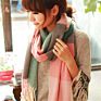 Female Wool Plaid Scarf Women Scarves Wide Lattice Long Shawl Wrap Blanket Warm Tippet