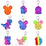 Fidget Toy Decompression Pressing Toy Silicone Base Multi Designs anti Stress Keychain Accessories