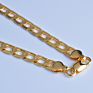 Figaro Chain 18 K Gold Plated Necklace Jewelry for Women Cuban Figaro Diamond Cut Icy Chain Necklace Figaro Chain Men
