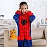 Flannel Children's Spiderman Cute Cartoon One-Piece Sleepwear Pajamas for Kids Girls and Boys