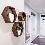 Floating Shelf Hexagon Set Honeycomb Wall Mounted Shelves Decorative Hanging Display for Collectibles Photos Frames Plants