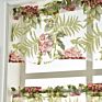 Floral Kitchen Curtains Set Short Windows Ready Made Sheer Curtains 3- Piece Kitchen Curtain Tier & Valance Set