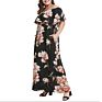 Floral Print off Shoulder a Line Bodycon Dress for Women