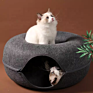 Foldable 3 Way Cat Tunnel Multifunctional Pet Mattress with Removable Cat Tunnel Bed Cat Bbed