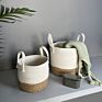 Foldable Baskets Multi-Function Decorative Woven Cotton Rope Laundry Basket with Handles