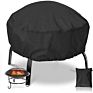Foldable Portable Polyester Heavy Duty round Customized Patio Fire Pit Cover