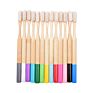 Free Sample Biodegradable Charcoal Bristles Bamboo Toothbrush with Customized Logo