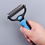 Free Sample Pet Grooming Wide Brush Double Sided Shedding Dematting Undercoat Rake Dog Hair Comb