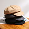 French Style Caps Vintage Solid Color Wool Beret Hat for Women