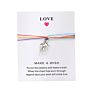 Friendship Woven Bangle Jewelry Rainbow Unicorn Charm Bracelet Love Wish Bracelet with Gift Card