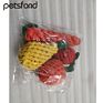 Fruit Shape Pet Dog Chew Ball Toys, Hand-Knit Rope Toy for Dogs
