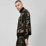 Funnel Neck Mens Camo Printed Track Jacket